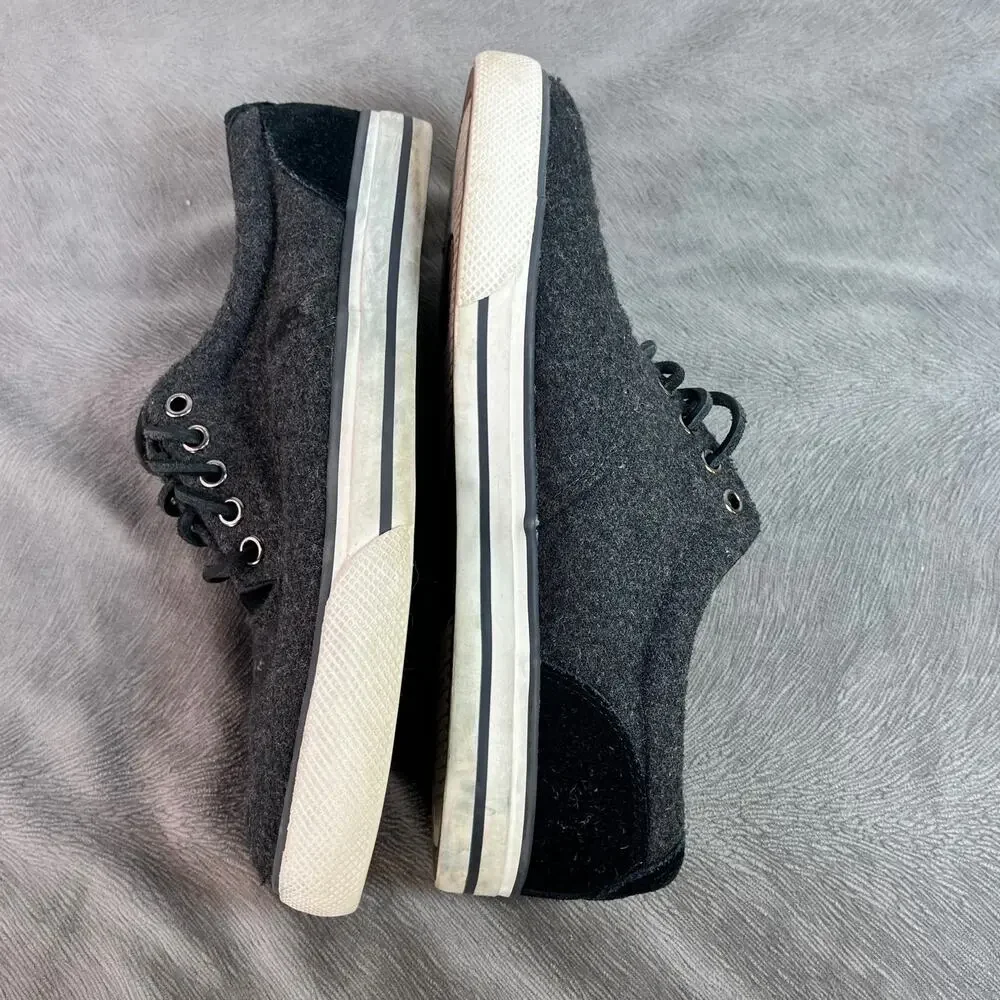 Polo Ralph Lauren Vaughn Fashion Sneaker Charcoal Gray Flannel Men's 8.5 Lace Up